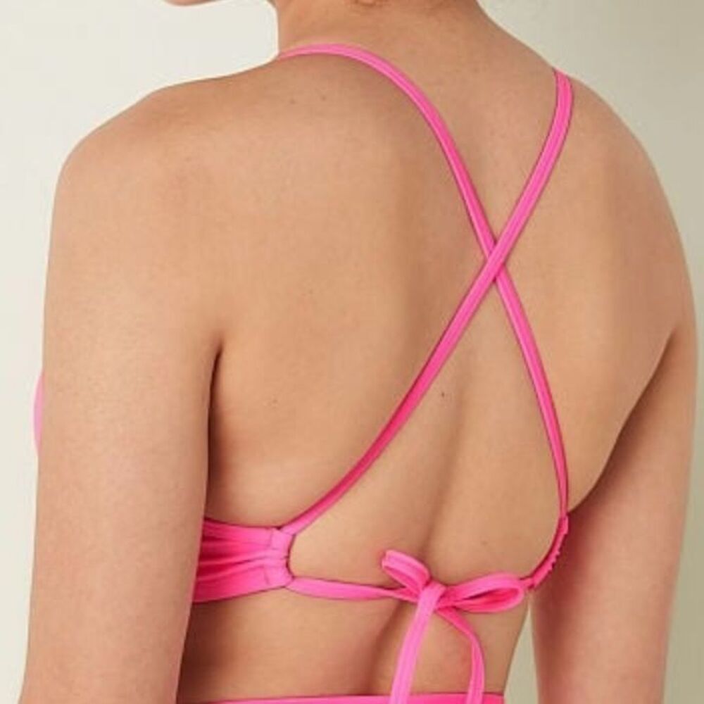 Pink Victoria's Secret NWT Sz XXL Lavender Body Wrap Bikini Swim Top - Picture 9 of 9